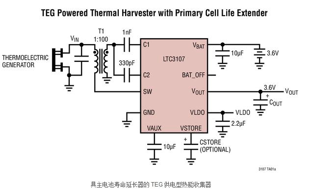 转换器LTC®3107可延长主电池寿命,转换器LTC®3107可延长主电池寿命,第2张