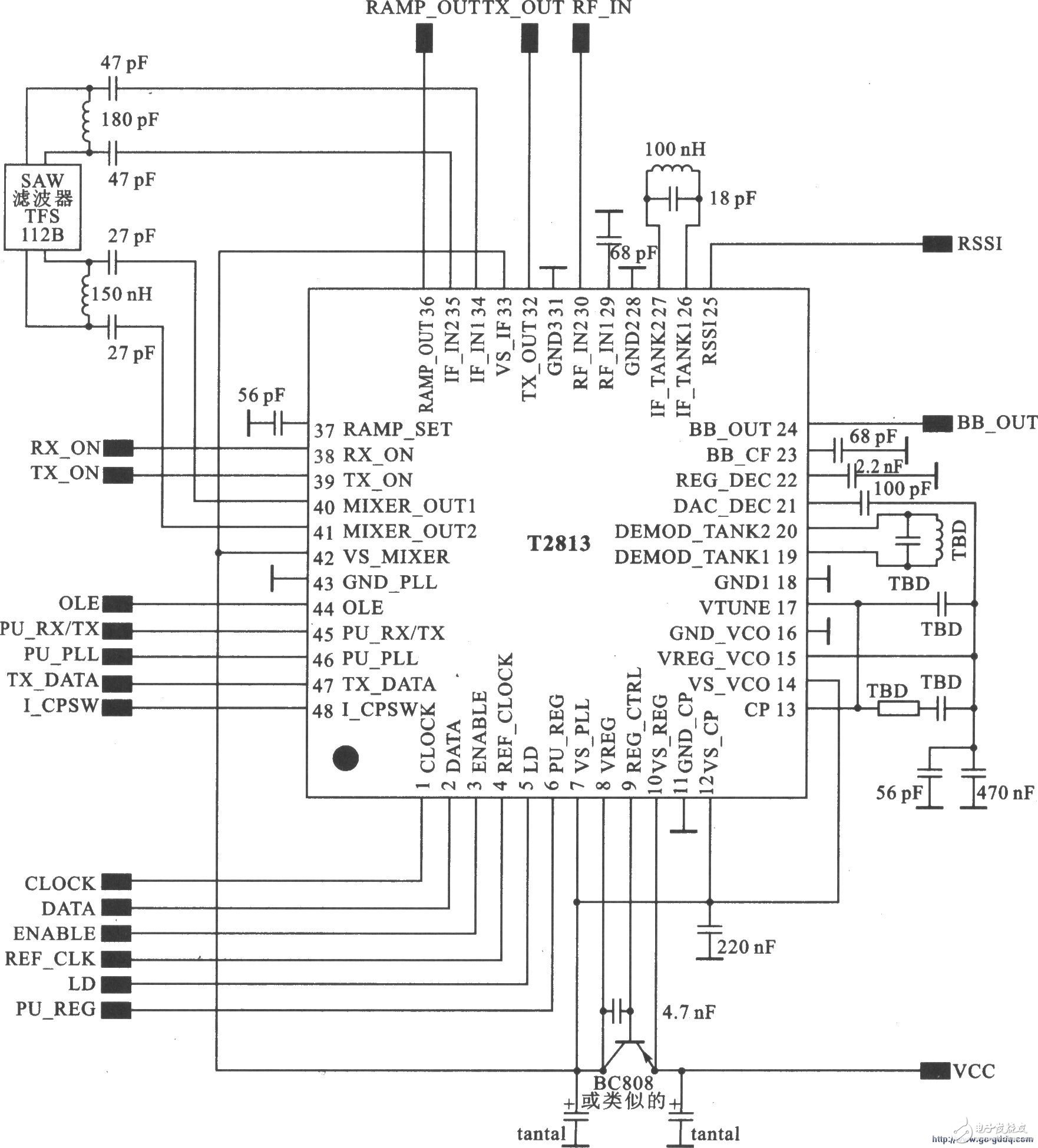 应用于2.45 GHz ISM频段的收发器T2813,应用于2.45 GHz ISM频段的收发器T2813,第2张