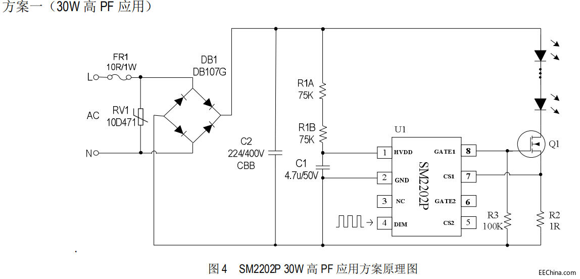 SM2202P双通道DIMPWM调光驱动电iC替换长运通双通道调光电源应用方案,第5张