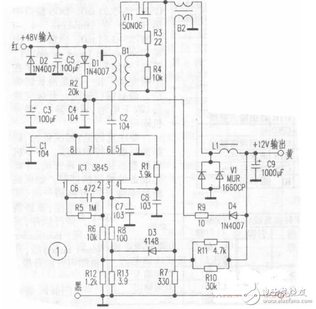 48v转12v转换器电路图（五款48v转12v转换器电路原理图详解）,48v转12v转换器电路图（五款48v转12v转换器电路原理图详解）,第6张