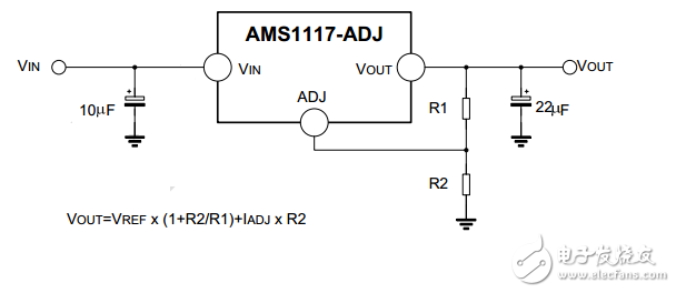 AMS1117稳压电路图（1.2v、1.8v、3.3v、5v）,AMS1117稳压电路图（1.2v、1.8v、3.3v、5v）,第4张