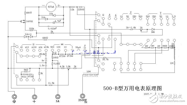 数字万用表电路图大全（模数转换电路显示驱动电路）,数字万用表电路图大全（模数转换电路/显示驱动电路）,第4张