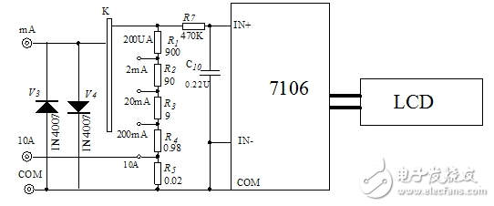 数字万用表电路图大全（模数转换电路显示驱动电路）,数字万用表电路图大全（模数转换电路/显示驱动电路）,第9张