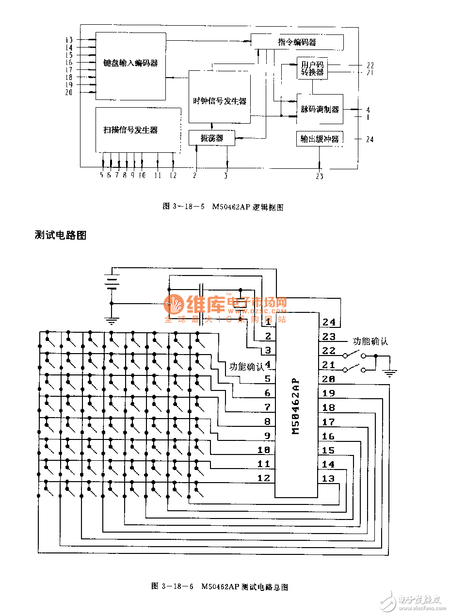 M50462AP红外线微处理器引脚列图功能及电路分析,M50462AP红外线微处理器引脚列图功能及电路分析,第6张