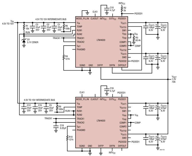 LTM4630 四相、1.2V70A,第2张