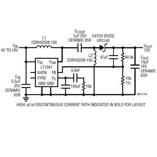 4V ~ 18V (“冷车发动”) 输入至 12V 输出、3mm 最大高度、全陶瓷电容器 SEPIC,第2张