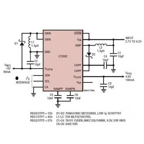 2.7V~4.2V 至 -5V90mA 和 4.6V100mA AMOLED 电源,第2张