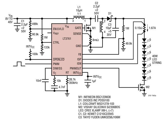 LT3761 40W SEPIC LED 驱动器,第2张