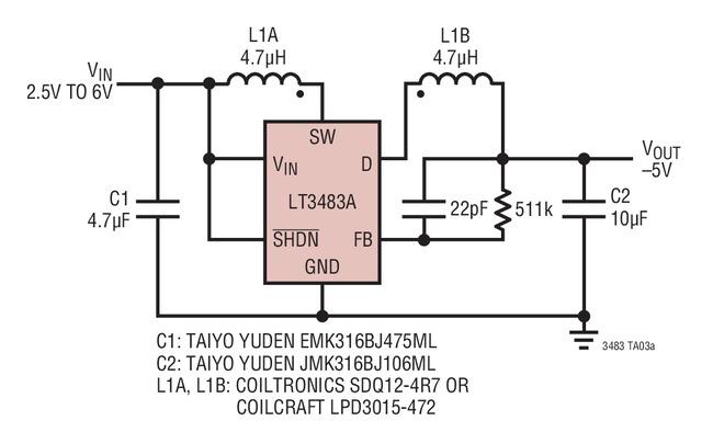 内置肖特基二极管的负输出微功率DCDC转换器LT3483LT3483A,内置肖特基二极管的负输出微功率DC/DC转换器LT3483/LT3483A ,第2张