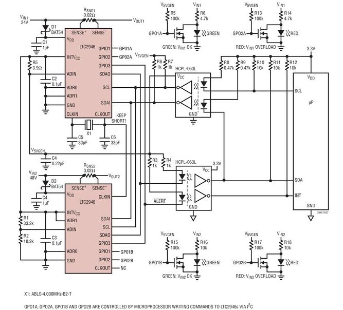 轨至轨系统监视器LTC2946，工作范围2.7V至100V,轨至轨系统监视器LTC2946，工作范围2.7V至100V ,第2张