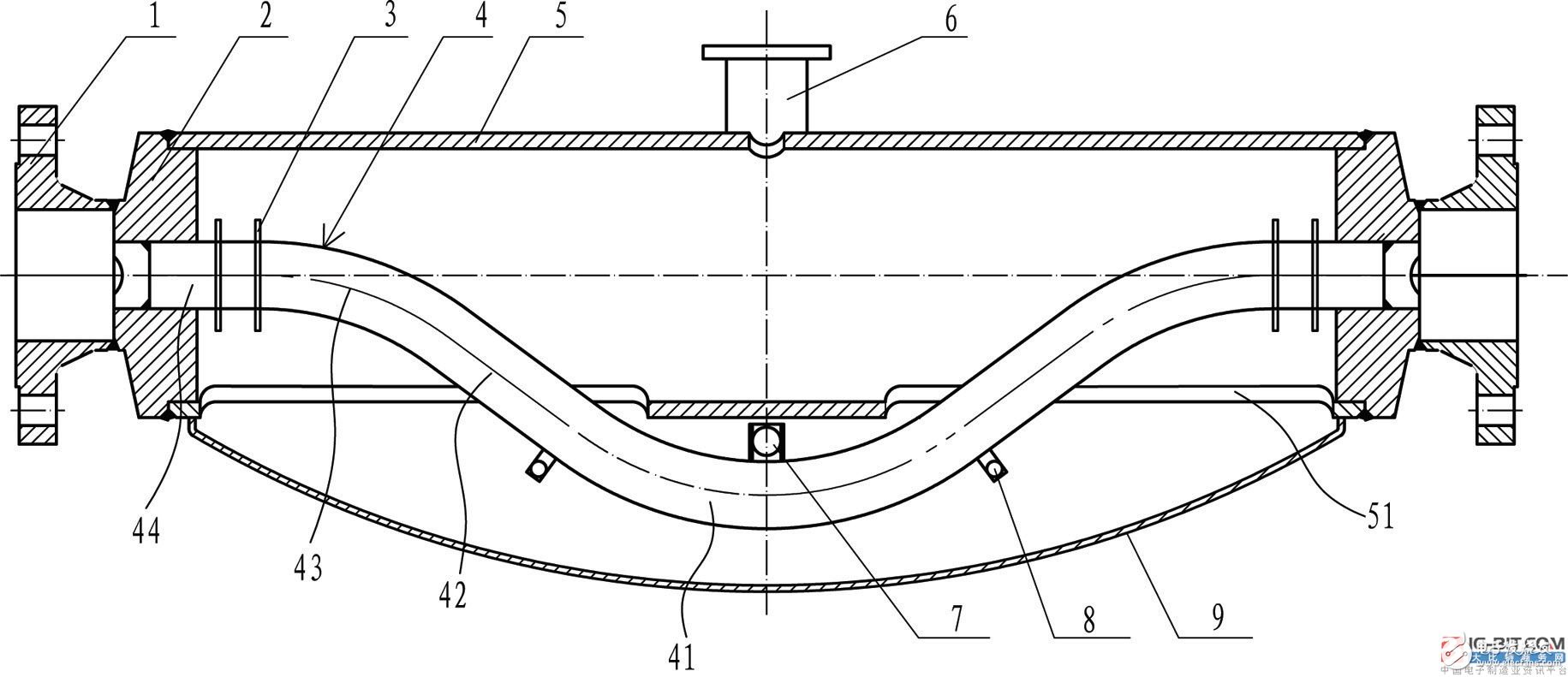 【新专利介绍】一种超微弯型科里奥利质量流量计,【新专利介绍】一种超微弯型科里奥利质量流量计,第2张