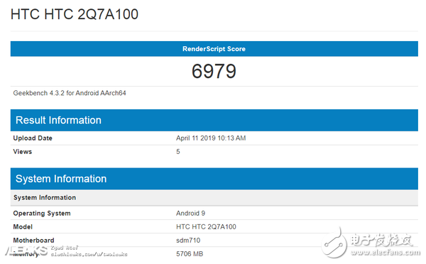 HTC新机GeekBench跑分曝光搭载骁龙710处理器跑分为6979分,HTC新机GeekBench跑分曝光搭载骁龙710处理器跑分为6979分,第2张