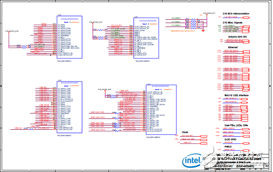 因特尔Cyclone 10 LP FPGA评估板电路图集及PCB装配图,第11张