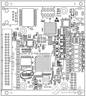 因特尔Cyclone 10 LP FPGA评估板电路图集及PCB装配图,第24张