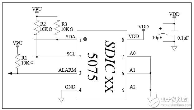 一种高精度低成本测温方案详解,SD5075典型应用框图,第3张