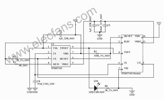 基于STM8T141设计的触摸或接近检测方案,第9张