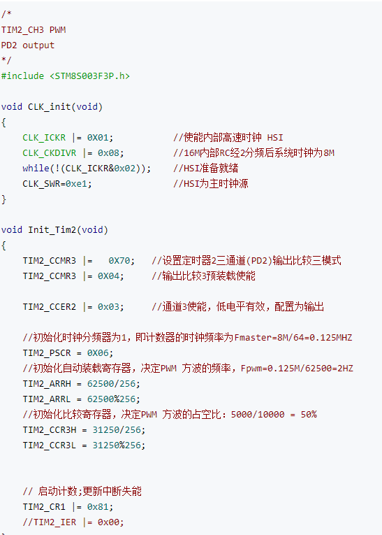 采用STM8S内部时钟产生PWM（TIM2）,采用STM8S内部时钟产生PWM（TIM2）,第2张