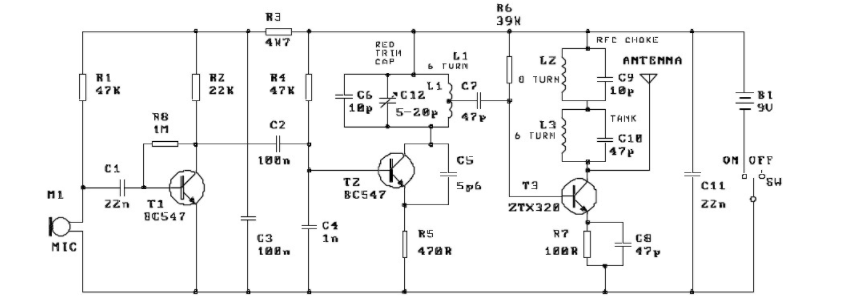 一个功能强大的三级9V FM发射器电路,poYBAGLfsjaAX9MfAAD9h7LA3PY365.png,第2张