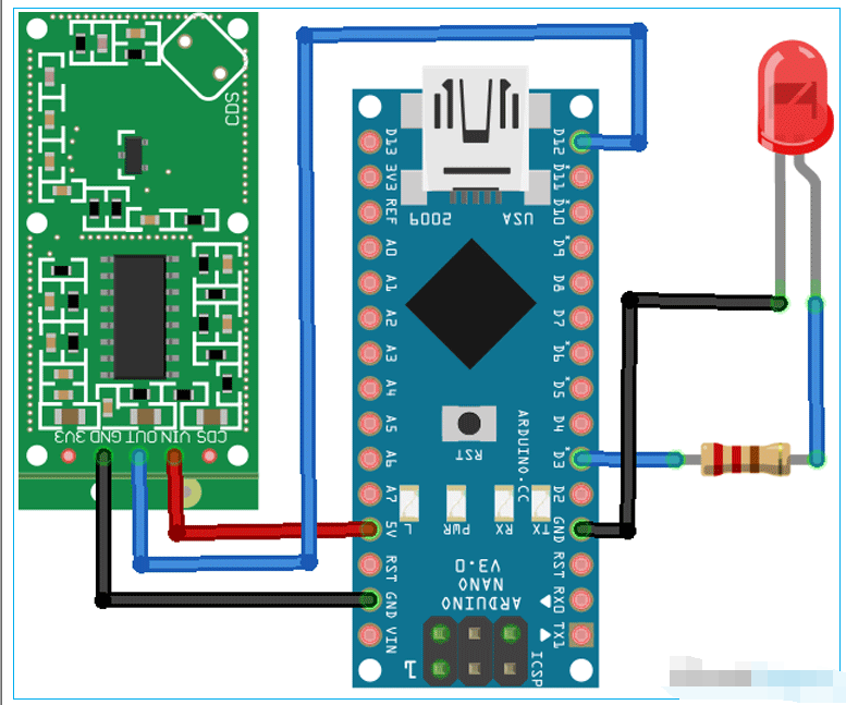 将RCWL-0516多普勒雷达传感器与Arduino连接的教程,pYYBAGLqN2WAIWOaAAMFyTFVxPw948.png,第5张