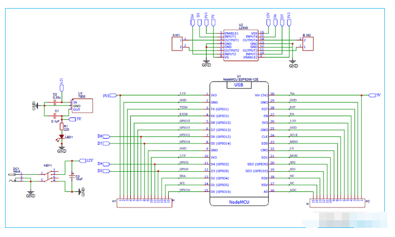 构建NodeMCU电机驱动器扩展板的方法,pYYBAGLrhJOALUqLAAHgG8D3gIA133.png,第2张