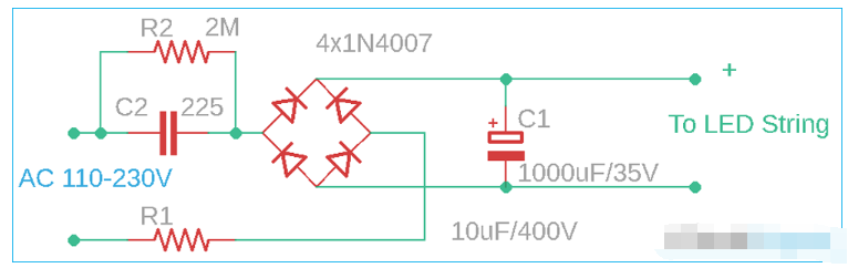 自制2.5瓦交流LED驱动电路,pYYBAGLyG1uAeRI-AACREGqT5Mc215.png,第2张