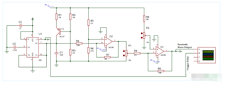 使用运算放大器和555定时器设计锯齿波发生器电路,pYYBAGMsIJ2Ae5GHAAB_9RNHPp4040.png,第4张