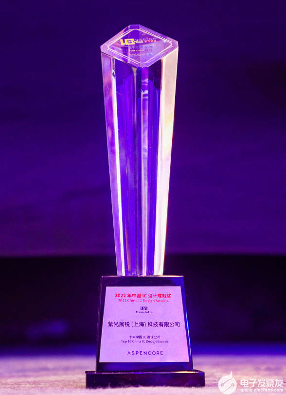 紫光展锐又一次获得这项荣誉“十大中国IC设计公司”奖,poYBAGL-5fOALecHAAg887ef_R8499.png,第2张