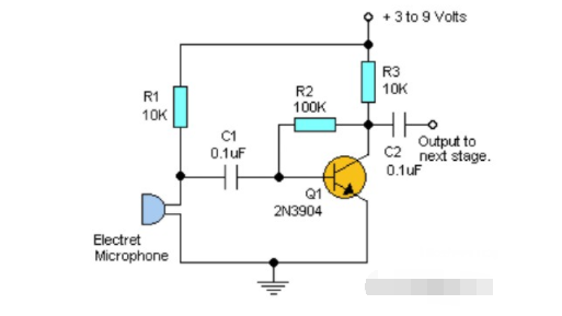 基于2N3904的简单音频前置放大器电路,poYBAGLuGNKAVuCIAACVz-cMPTs400.png,第2张