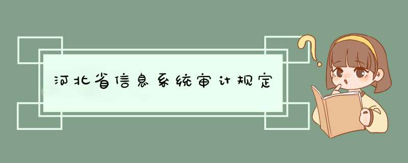 河北省信息系统审计规定,第1张