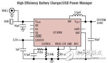 凌力尔特LTC4088 - 高效率的电池充电器USB电源管理器,LTC4088 Typical Application,第2张