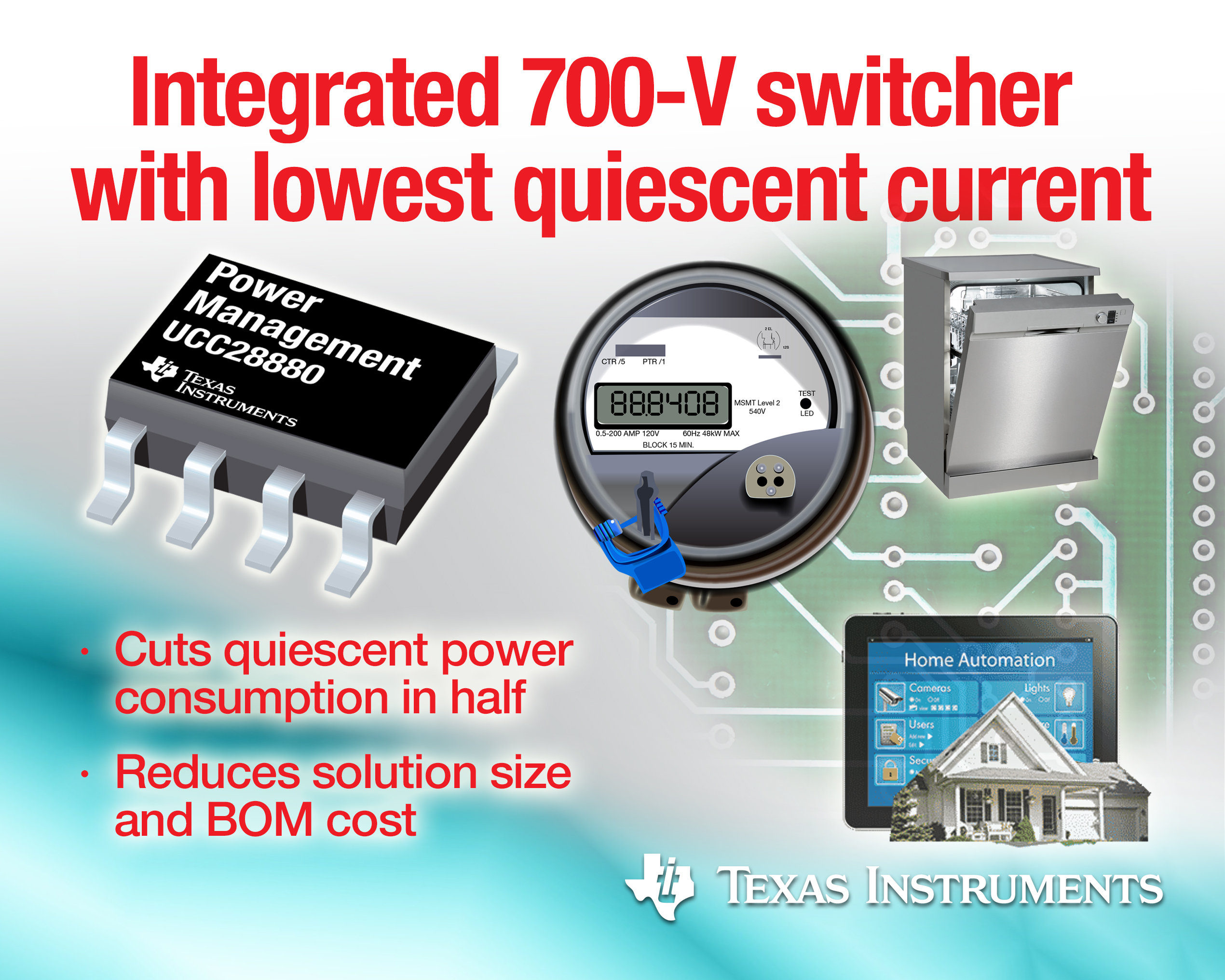 TI高电压转换开关助力智能电表及家庭自动化节能设计,UCC28880 PR ,第2张