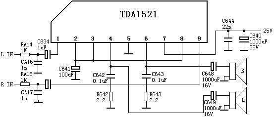 TDA1521音响电路,第2张