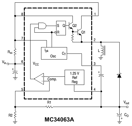 MC34063或MC33063接成标准的DC—DC电路,第2张