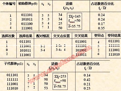 遗传算法的手工模拟计算示例,第7张