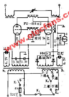 9-81型超短波电疗机电路原理图,第2张
