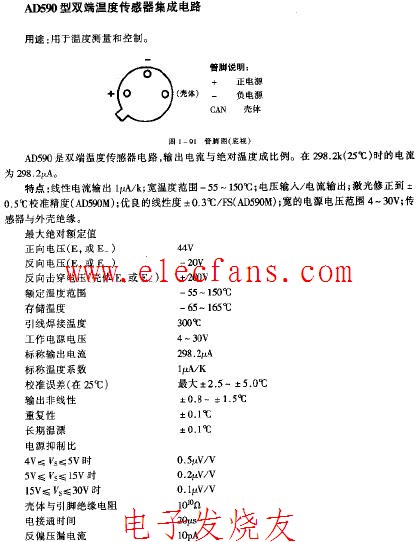 AD590型双端温度传感器集成电路,第2张