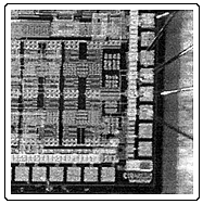 Low Power Silicon BJT LNA for,Figure 5. shows a photograph of the lower right part of the 1.9 x 1.8 mm2 large chip containing the LNA. In Fig. 6 the chip can be seen as mounted on the substrate and bonded to the printed input and output matching inductors. ,第6张