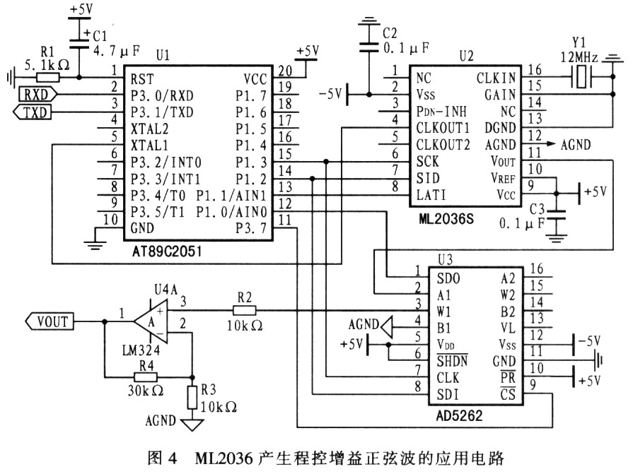 ML2036型串行接口正弦波发生器及其应用,第7张