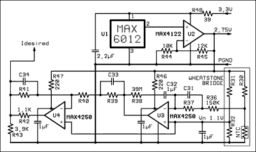 HFAN-08.2.1: PWM Temperature C,Figure 5. Wheatstone bridge compensation and amplification.调节器,第5张