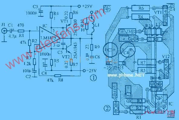 采用LM1875及2SA19432SC5200的25W x,第2张