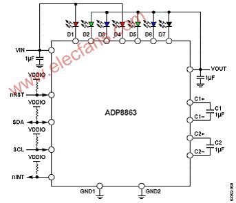 基于ADP8863设计的带电荷泵驱动的LED驱动技术,第6张