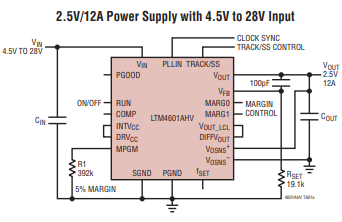 DCDC微型模块开关稳压器系统LTM4601AHVMPV的特点及适用范围,DC/DC微型模块开关稳压器系统LTM4601AHVMPV的特点及适用范围,第2张