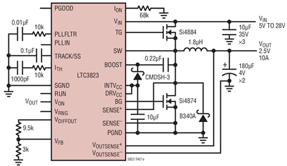 同步降压型DCDC控制器LTC3823的性能特点就应用范围,同步降压型DC/DC控制器LTC3823的性能特点就应用范围,第2张