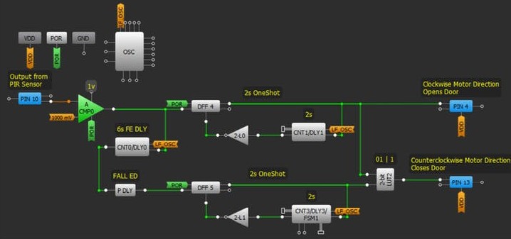 基于创建被动式红外自动门控制系统的GreenPAK设计,基于创建被动式红外自动门控制系统的GreenPAK设计,第6张