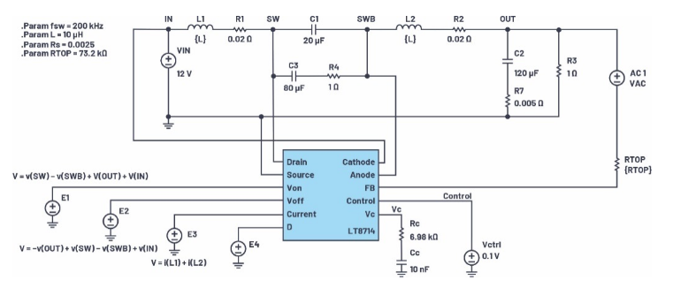 适用于电流模式DC-DC转换器的统一的LTspice AC模型,poYBAGIDLQWAf6d9AAHHc343PM4544.png,第20张