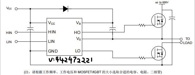 高耐压600V半桥栅极驱动器WD0412引脚参数与电路应用,poYBAGJp2wyAI_dKAACDIN6RSzo395.png,第2张