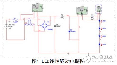 一种典型的LED照明驱动电路失效机理的探讨,线性驱动电路原理图,第2张