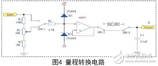 基于STM32的自动量程电压表的设计方案,量程转换电路,第5张