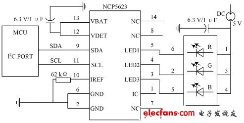 基于单片机的RGB LED背光源的设计方案,图1 三原色LED驱动硬件结构图,第2张