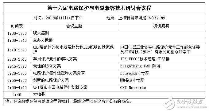 第十六届电路保护与电磁兼容技术研讨会11月上海开幕,第2张